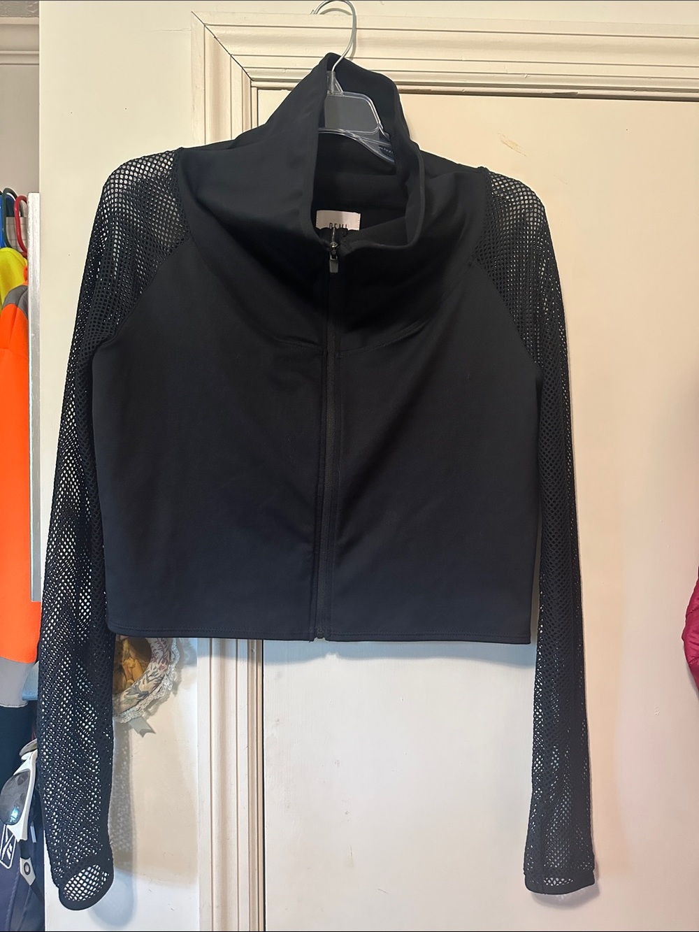 Fabletics Black Demi Lovato Zippered Cropped Jacket